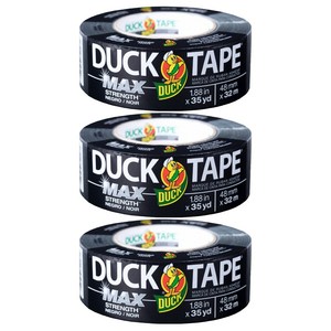 덕테이프 맥스 강력 접착 덕트테이프 48mm x 32m, 블랙, 3개