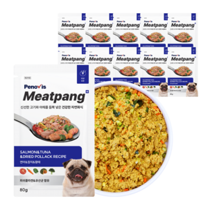 페노비스 전연령 강아지 미트팡 피부&장 화식사료, 참치, 80g, 11개