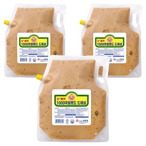 오뚜기 1000 아일랜드 드레싱, 2kg, 3개