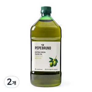 페페브루노 엑스트라 버진 올리브 오일, 2L, 2개