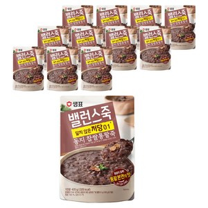 샘표 밸런스죽 동지 찹쌀통팥죽, 420g, 12개