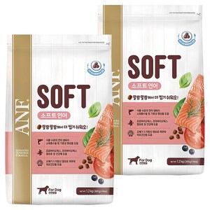 ANF 전연령용 독 소프트사료, 연어, 1.2kg, 2개
