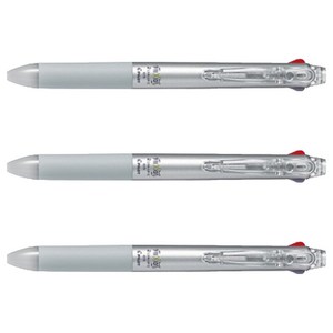 파이롯트 프릭션볼 2색 볼펜 0.5mm, 실버, 3개