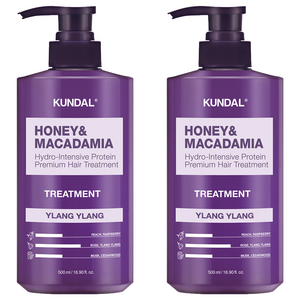 쿤달 허니 앤 마카다미아 헤어 트리트먼트 일랑일랑향, 500ml, 2개