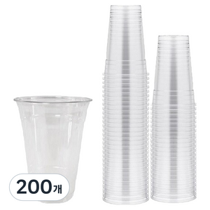 이로울생활 투명 PET 컵 92mm, 200개, 480ml, 1개입