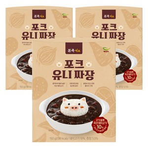 본죽 키즈 포크 유니 짜장, 150g, 3개