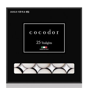 코코도르 티라이트 캔들, 코튼플라워, 10g, 25개