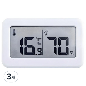 LCD 디지털 온습도계 일반형, 혼합색상, 3개