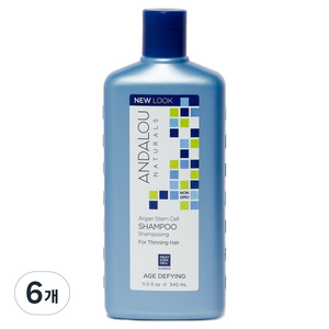 안달로우내추럴스 아르간 스템셀 샴푸, 340ml, 6개