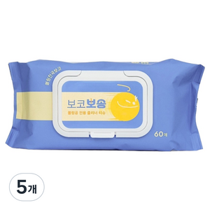 보코 보송 볼링공 클리너 티슈 60매입, 혼합색상, 5개