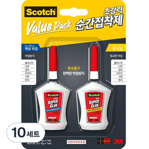 스카치 순간접착제 멀티팩 액상타입 + 젤타입 세트, 10세트