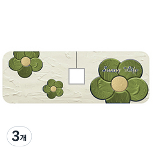 키친 플라워 개수대 매트, 03 그린, 3개