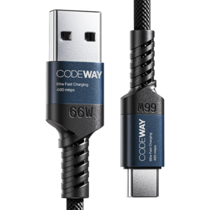 코드웨이 USB A to C타입 고속 충전 케이블, 2m, 블루, 2개