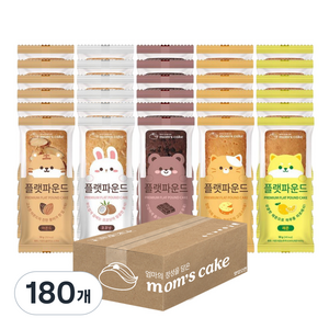 맘스케이크 플랫파운드 혼합세트, 180개, 50g