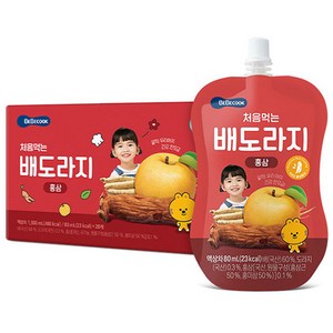 베베쿡 처음먹는 배도라지 어린이 음료, 80ml, 20개