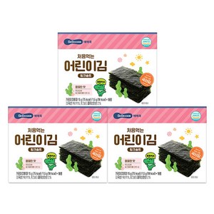 베베쿡 처음 먹는 어린이 김, 15g, 3개, 핑크솔트