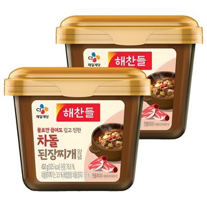 해찬들 물로만 끓여도 깊고 진한 차돌 된장찌개 양념, 450g, 2개