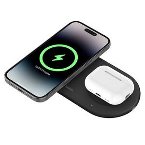 부스트업 프로 Qi2 15W 2in1 마그네틱 무선 충전 패드, 블랙, 1개 골드박스 특가