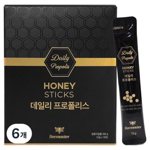 비마스터 데일리 프로폴리스 꿀스틱 15p, 6개, 180g