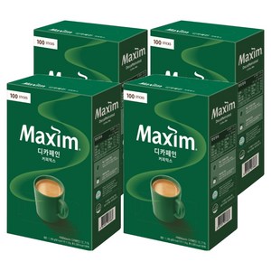 맥심 디카페인 커피믹스, 11.8g, 100개입, 4개
