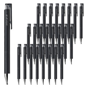 파이롯트 쥬스업 젤잉크 중성 노크펜 0.3mm, 블랙, 25개