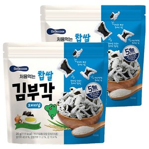 베베쿡 처음먹는 찹쌀 김부각 과자, 오리지널, 20g, 2개