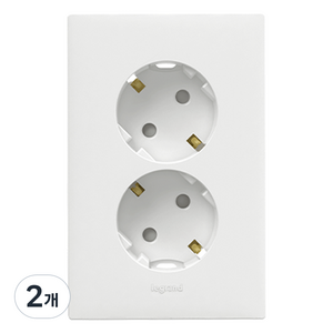 르그랑 아펠라 Simple 2구 매입 콘센트 45도 핀타입 화이트, 2개