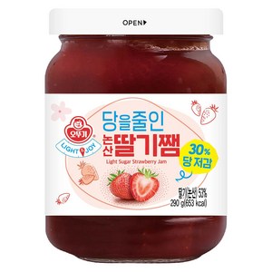 오뚜기 라이트 앤 조이 당을줄인 논산딸기쨈, 290g, 1개