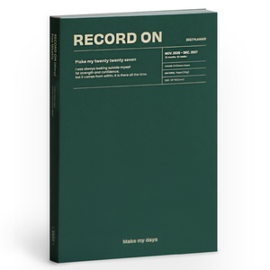 아이코닉 2027 레코드온 다이어리 프리위클리 플래너 B6, 04 MOSS GREEN, 1개