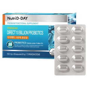 뉴트리디데이 다이렉트 100억 유산균 30g, 60정, 1개