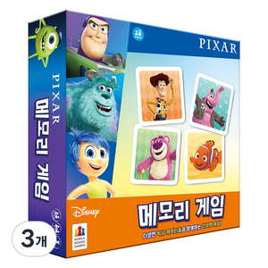 코리아보드게임즈 메모리 게임 픽사, 혼합색상, 3개