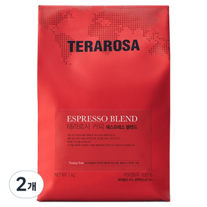 테라로사 에스프레소 블렌드 원두, 1kg, 2개