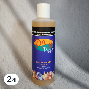 플러쉬퍼피 반려동물 내추럴 바디빌딩 샴푸 위드 위트점, 250ml, 2개