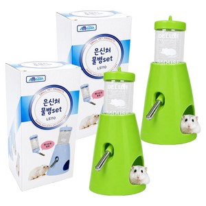 카르노 2in1 햄스터 물병 은신처, 랜덤 발송, 2개