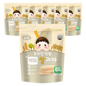 퓨어잇 떡뻥 쌀과자, 백미, 30g, 6개