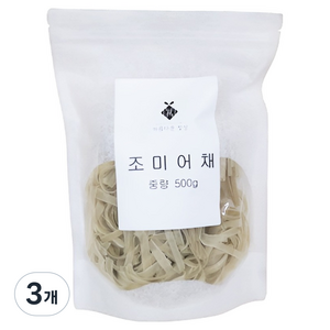 아름다운정성 조미어채 마른반찬 명엽채, 500g, 3개