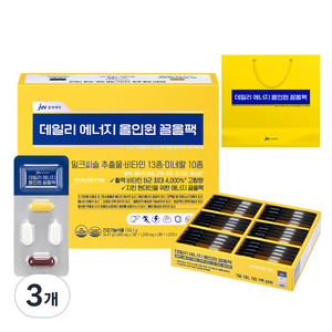 JW중외제약 데일리 에너지 올인원 끌올팩+쇼핑백, 30회분, 3개