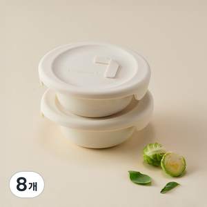락앤락 바로한끼 도자기 밥용기 아이보리, 8개, 355ml