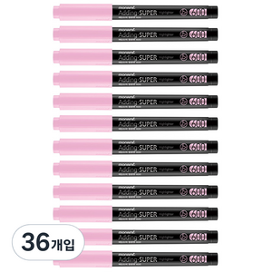 모나미 에딩슈퍼 600 파스텔 형광펜, PastelPink, 36개