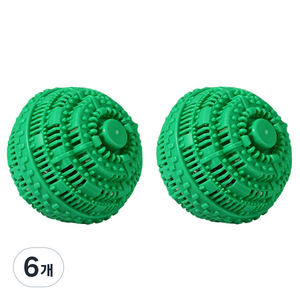 주앤지 무세제 세라믹 실리콘 세탁볼, 그린, 6개