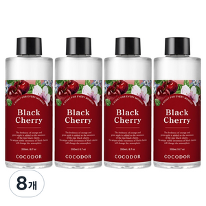 코코도르 디퓨저 리필액, 블랙체리, 200ml, 8개