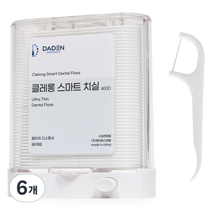 다덴 클레롱 스마트 치실 디스펜서, 7.5cm, 88개입, 6개