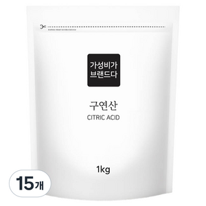 가성비가브랜드다 파우치형 구연산, 1kg, 15개