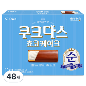 쿠크다스 쵸코케이크, 202g, 48개