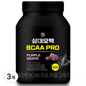 삼대오백 BCAA 프로 헬스보조제 퍼플그레이프, 500g, 3개