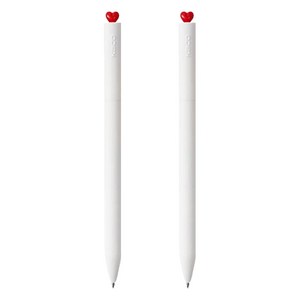 카코 알파 소프트 하트 Ver 2 젤펜 0.5mm, 화이트, 2개