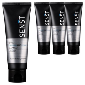 센스트 원스 쉐이빙 앤 폼클렌저 옴므, 4개, 120ml