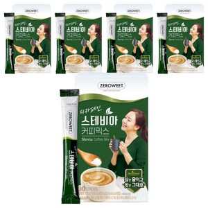 스테비아스위트 디카페인 커피믹스, 9g, 30개입, 5개