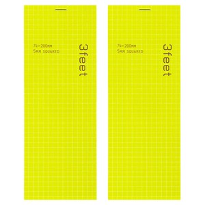 maruman 3 feet 장형 메모지 74 x 200 x 5 mm, 연두, 2개, 1개입
