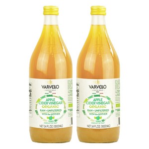 발베로 유기농 애플 사이다 비네거, 1L, 2개